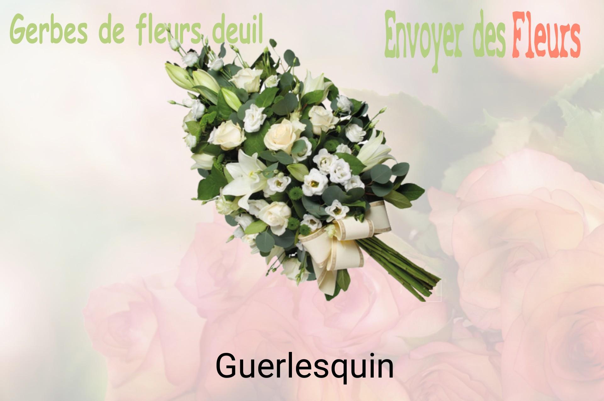 Gerbe de fleurs de deuil livrée à Guerlesquin